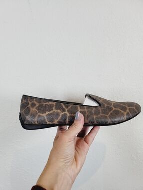 NWT HARMONEY 783 GIRAFFE PRINT SUEDE LOAFER, SIZE 10.5